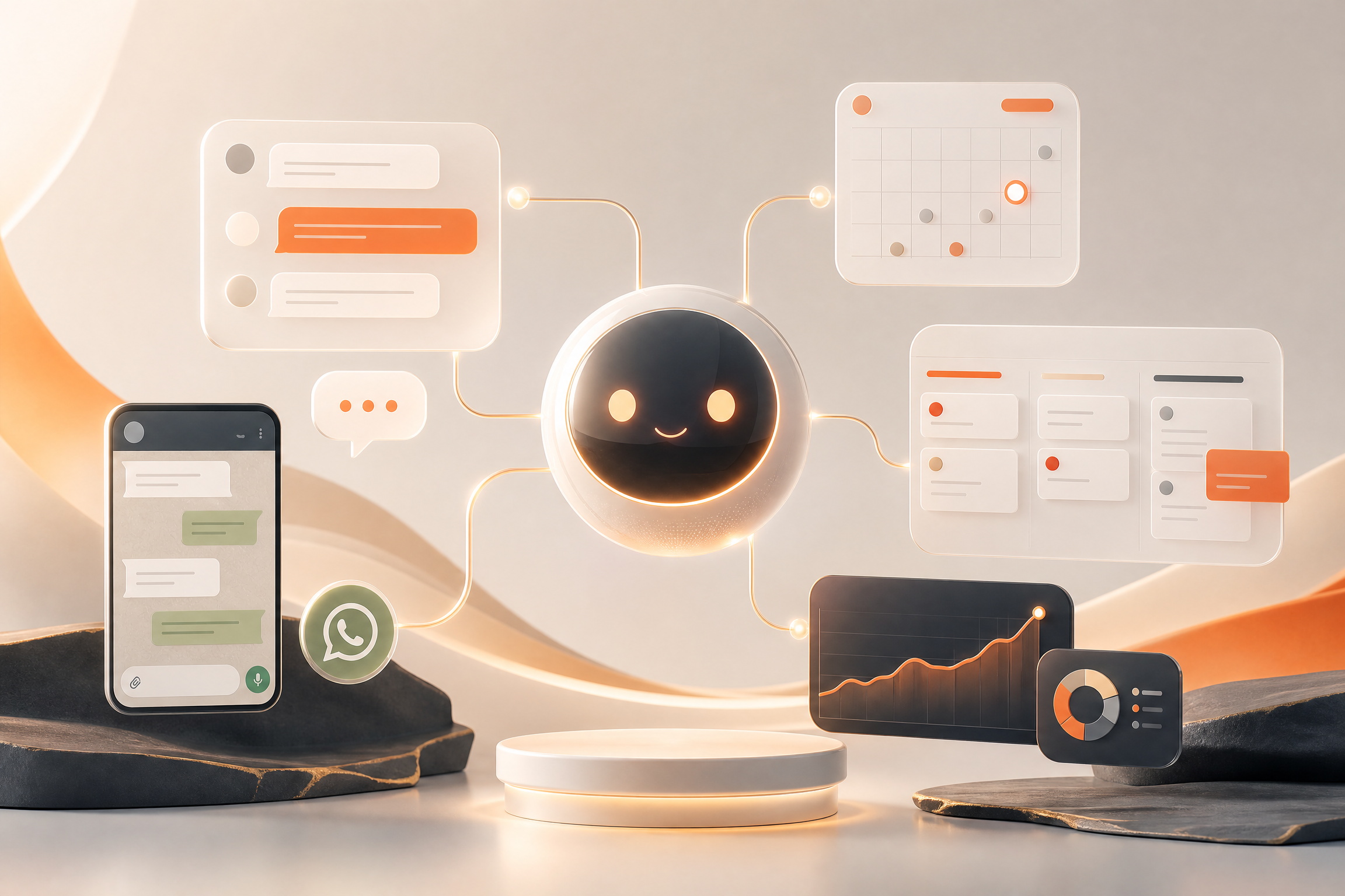 Agente de inteligencia artificial conectado con CRM y automatizaciones